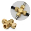 Brass Connector Fitting Four-Way Joint Cross For Nozzle Pipe
