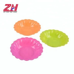 brightly coloured smooth surface plastic plate deep dish for kitchen