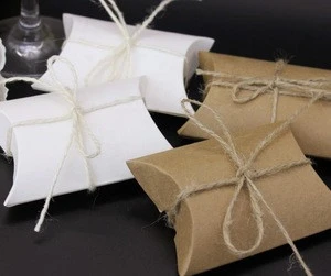 Brown Kraft pillow shaped paper pillow sweets Gift paper box for small gift candy packaging