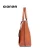 Import Brown Leather Women Messenger Tote Hand Bag from China