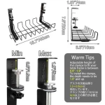Cable Organize Clamp Home Office Computer Metal Box Strip Holders Cord Wire Racks Under Desk Tray Cable Management Organize