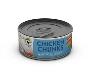 Canned 100% Chicken Breast Meat | Low-Fat, No Additives and Gluten-Free | Nobles