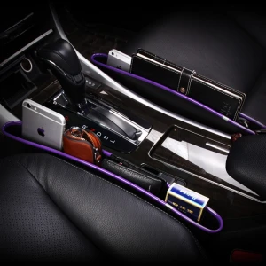 Car Seat belt Gap Filler Slit Box Organizer Car Seat Crevice Storage Pocket Auto Interior Accessories