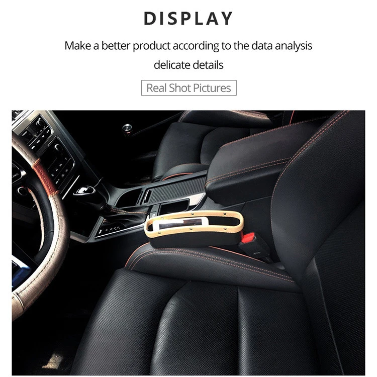 Car Seat Crevice Pockets PU Leather Leak-Proof Storage Box Car Organizer Universal Car Seat Side Gap Pocket
