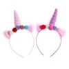 Cartoon multicolor hair ball cloth birthday party christmas childrens unicorn hair accessory hair band