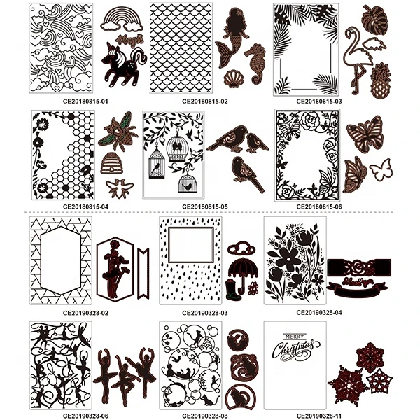 CE20180815 Die and embossing stencil set A6 size