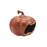 Ceramic Halloween Decoration Tableware Beautiful Pumpkin Candle Holder