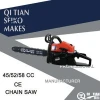 CHAIN SAW WOOD CUTTING MACHINE,GASOLINE CHAINSAW, 25/38/45/52cc,CE,QT-CS4500R5
