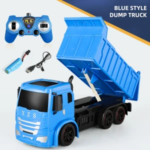 Charging remote engineering vehicle dump remote control truck tipper Earth transport loading vehicle toy model wholesale