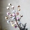 cheap Dried Cotton Stems Natural Flowers Wholesale Indoor Decoration