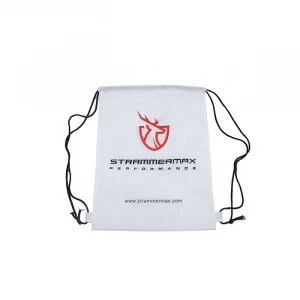 Cheap price non woven drawstring gym bag with silk printing logo