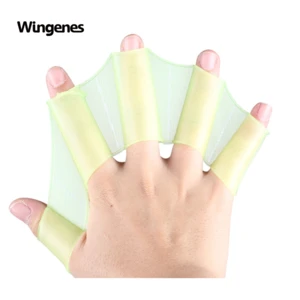 Cheap Price Waterproof Swim Training Finger Webbed Silicone Swimming Gloves