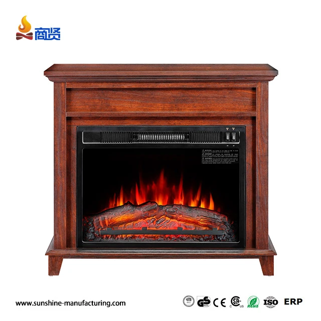 cheap white elegant wood insert  cheminee electric fireplace mantel