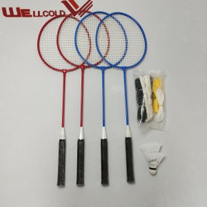 Cheapest  best quality steel badminton set,top brand racket badminton set for players