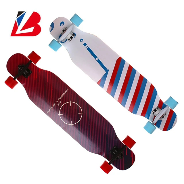 Cheapest design longboard 4 wheel skateboard