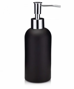 Cheapest Hand Sanitizer Soap Dispenser Resin Matt Black Bathroom Accessories Set For Home or Hotel