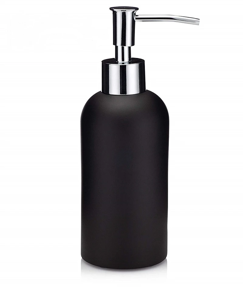 Cheapest Hand Sanitizer Soap Dispenser Resin Matt Black Bathroom Accessories Set For Home or Hotel