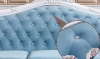 Chic Contemporary Living Room Furniture 3pc Sofa Set Light Blue Velvet Luxury Sofa