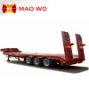 China best quality 100 ton 3 axles gooseneck horse lowboy trailer for sale
