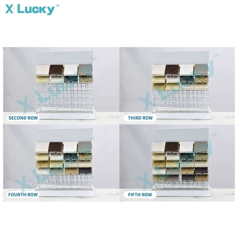 China Factory Counter Top Displays Marble Granite Ceramic Tile Tabletop Artificial Stone And Quartz Stone Table Display Rack