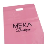 China factory custom logo printed Die Cut plastic shopping bags loop handle bag