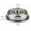 Chinese factory  JZM  High Quality Deep groove ball bearing F626ZZ with flange bearing F626 6*19*6