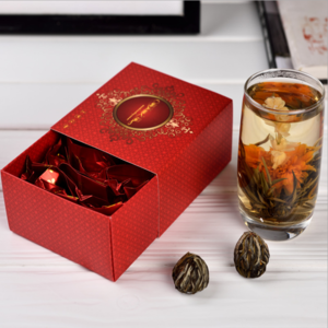 Chinese Handmade Beauty Blooming Flower Tea Ball / China Gift Package Tea
