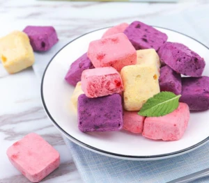 Chinese popular snacks Freeze Dried fruits yogurt cubes for Breakfast cereal