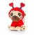 Import christmas santa clause hat cloth snow bobo stuffed plush pet dog toy from China