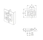 CL226-1S Stainless Steel 304 Strap Hinges electrical panel door hinge