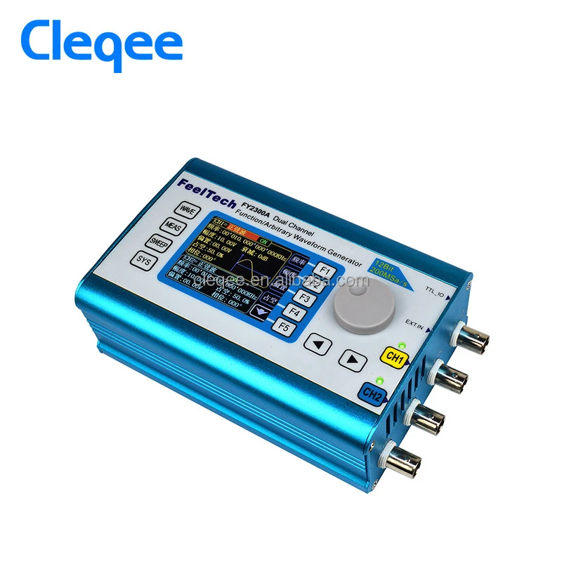 Cleqee FY2300-12MHz Arbitrary Waveform Dual Channel High Frequency Signal Generator 200MSa/s 100MHz Frequency meter