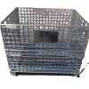 Collapsible metal wire mesh storage cage container