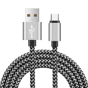 Coloful 1m Fast Charging 2.1A Braided Micro Type C USB Charger Cable