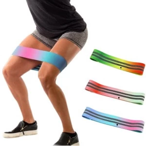colorful cotton rubber  resistance bands  circle soft hip fitness bands for  yoga pilates indoor sport