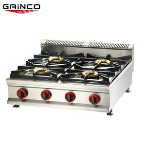 Commercial propane tabletop 2 burner hotel gas stove cooktop