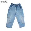 Cotton Durable Straight Kids Denim Jeans Pant With Multi-Pocket Wholesale For Boys