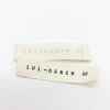 cotton label  Natural white clothing labels silk-screen print