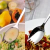 Creative Large Size Kitchen Tableware Noodles Fork Spoon, Wholesale Cutlery Reusable Salad Spoon And Fork Spoon Fork 2 In 1
