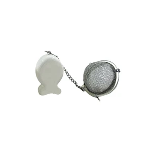 Creative Product Ceramic Heart shape with tea infuser ball snap mesh stainless loose leaf