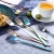 Import Creative stainless steel fork and spoon titanium plated long handle spoon fork set mixing ice spoon from China