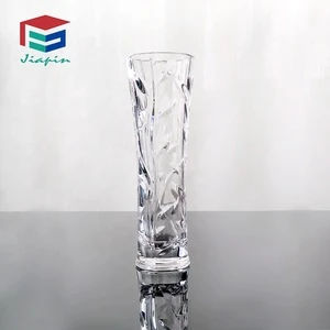 Crystal clear small Acrylic vase  wedding tall plastic cylinder vase for decorating flowers