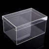 Cuestom logo wholesale cheap rectangle acrylic clear plexiglass shoe box