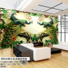 Custom 3D/5D/8D Peacock Wallpaper Decor Designs Wall Paper Rolls for Interior Home Wall Mural Decoration
