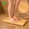 Custom Bathroom Wooden floor Non Slip Bamboo Duckboard Shower Bath Mat