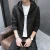 Import custom Black Streetwear Hooded Everyday Spring Outdoor Men Windbreaker cotton jacket from China