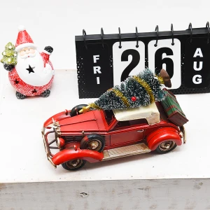 Custom Christmas decoration ornaments antique classic car Handmade cast iron antique model cars