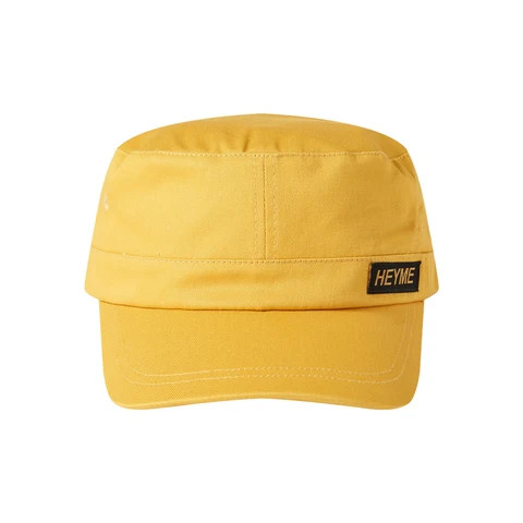 Buy Custom 100% Cotton Cap With Woven Label, Adjustable Leather Strap ...