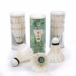 custom design cheapest wholesale badminton ball color duck feather shuttlecock