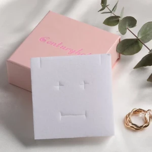 custom eco friendly cardboard logo unique rose gold jewelry packaging box glass mirror ring box jewelry packaging pouch and box