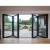 Import Custom high quality exterior patio folding bifolding sliding double glass aluminum doors from China